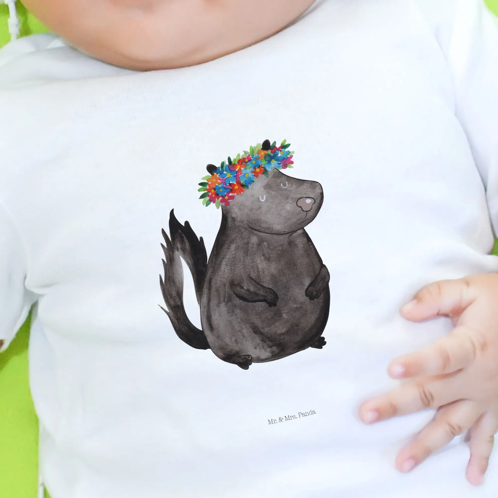 Organic Baby Shirt Stinktier Mädchen Baby T-Shirt, Jungen Baby T-Shirt, Mädchen Baby T-Shirt, Shirt, Stinktier, Skunk, Wildtier, Raubtier, Stinker, Stinki, Yoga, Namaste