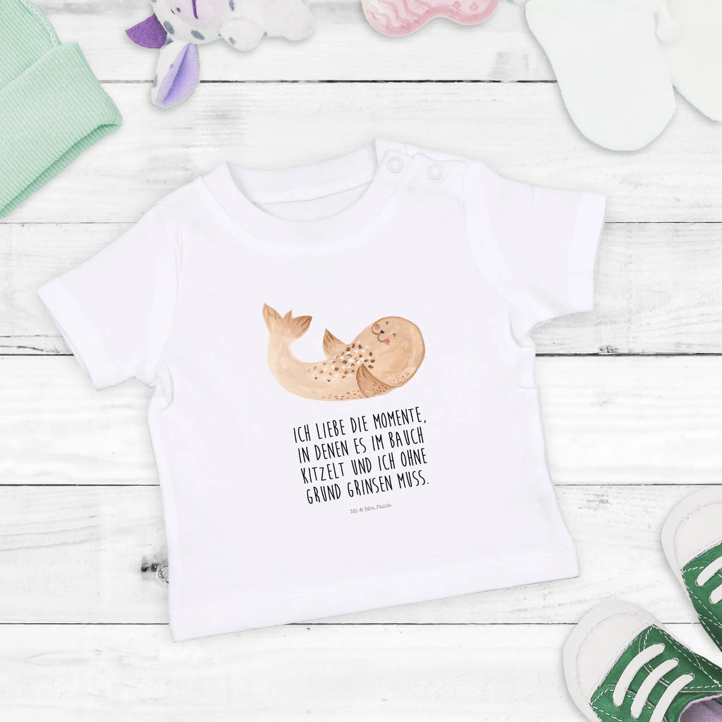 Organic Baby Shirt seal Lay Baby T-Shirt, Jungen Baby T-Shirt, Mädchen Baby T-Shirt, Shirt, Tiermotive, Gute Laune, lustige Sprüche, Tiere, Robbe, Robben, Seehund, Strand, Meerestier, Ostsee, Nordsee, Lachen, Freude