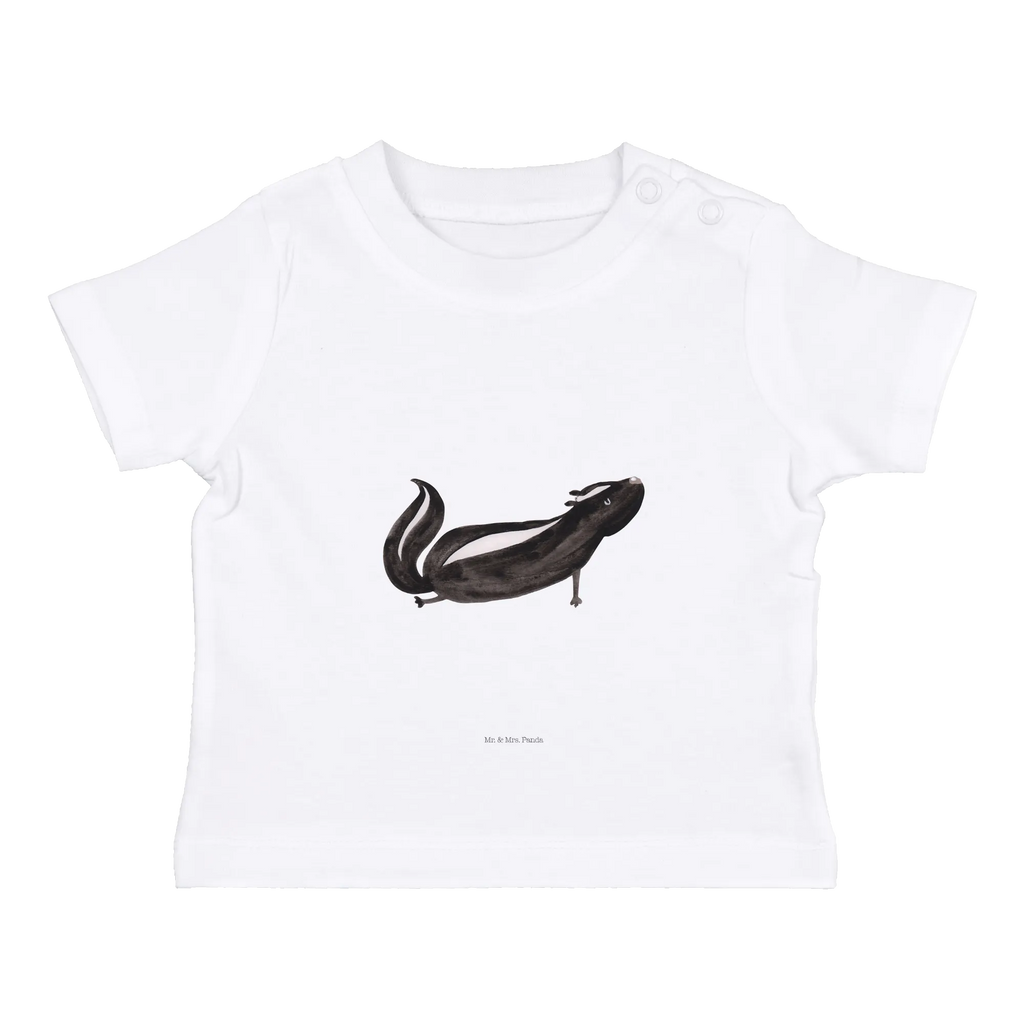 Organic Baby Shirt Stinktier Yoga Baby T-Shirt, Jungen Baby T-Shirt, Mädchen Baby T-Shirt, Shirt, Stinktier, Skunk, Wildtier, Raubtier, Stinker, Stinki, Yoga, Namaste, Lebe, Liebe, Lache