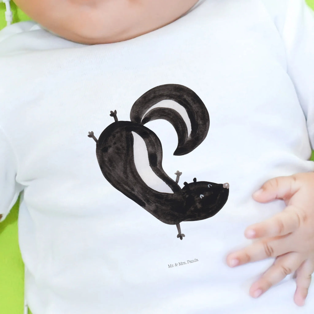 Organic Baby Shirt Stinktier Handstand Baby T-Shirt, Jungen Baby T-Shirt, Mädchen Baby T-Shirt, Shirt, Stinktier, Skunk, Wildtier, Raubtier, Stinker, Stinki, Spielplatz, verpielt, Kind