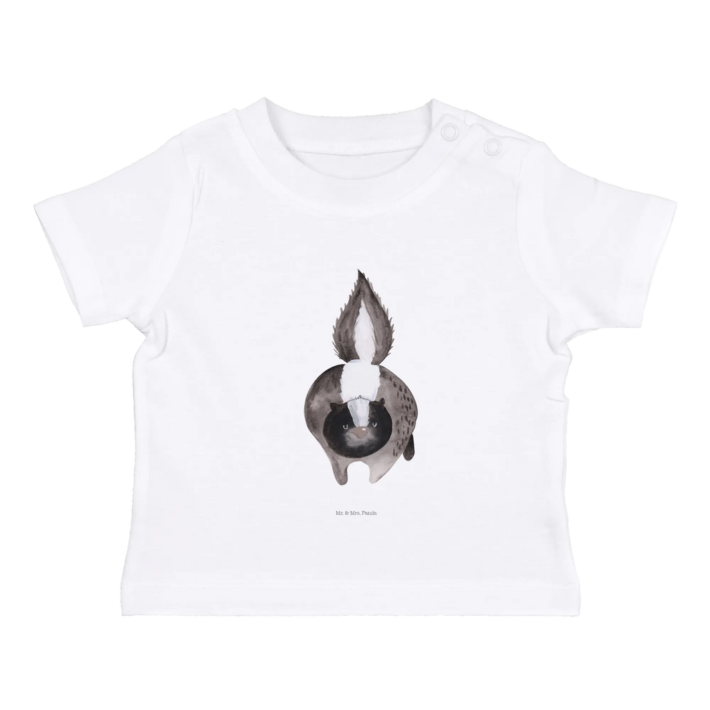 Organic Baby Shirt Stinktier Angriff Baby T-Shirt, Jungen Baby T-Shirt, Mädchen Baby T-Shirt, Shirt, Stinktier, Skunk, Wildtier, Raubtier, Stinker, Stinki, wütend, Drohung