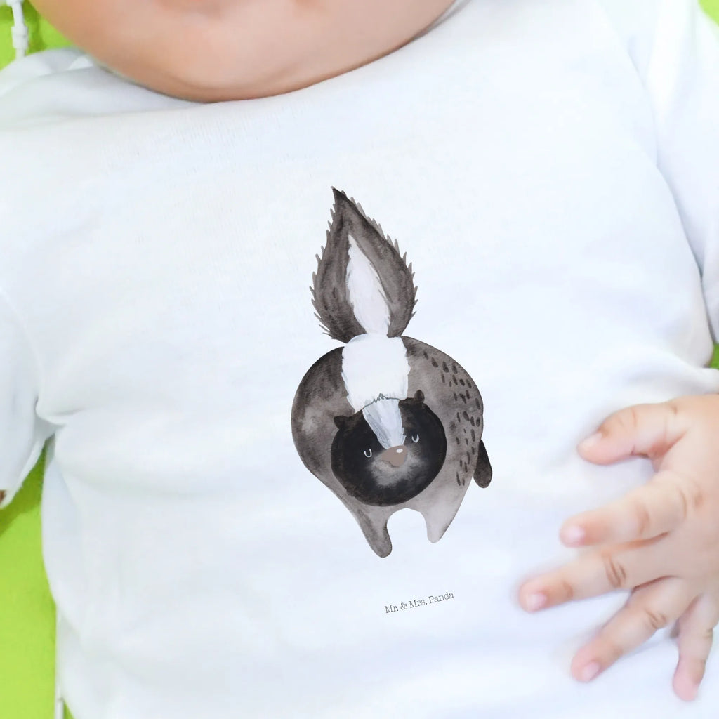 Organic Baby Shirt Stinktier Angriff Baby T-Shirt, Jungen Baby T-Shirt, Mädchen Baby T-Shirt, Shirt, Stinktier, Skunk, Wildtier, Raubtier, Stinker, Stinki, wütend, Drohung