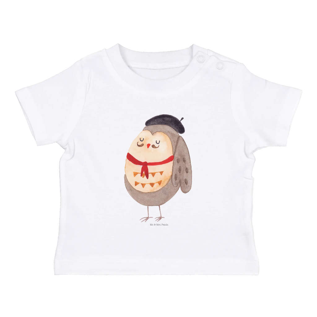 Organic Baby Shirt Owl France Baby T-Shirt, Jungen Baby T-Shirt, Mädchen Baby T-Shirt, Shirt, Eule, Eulen, Eule Deko, Owl, hibou, La vie est belle, das Leben ist schön, Spruch schön, Spruch Französisch, Frankreich