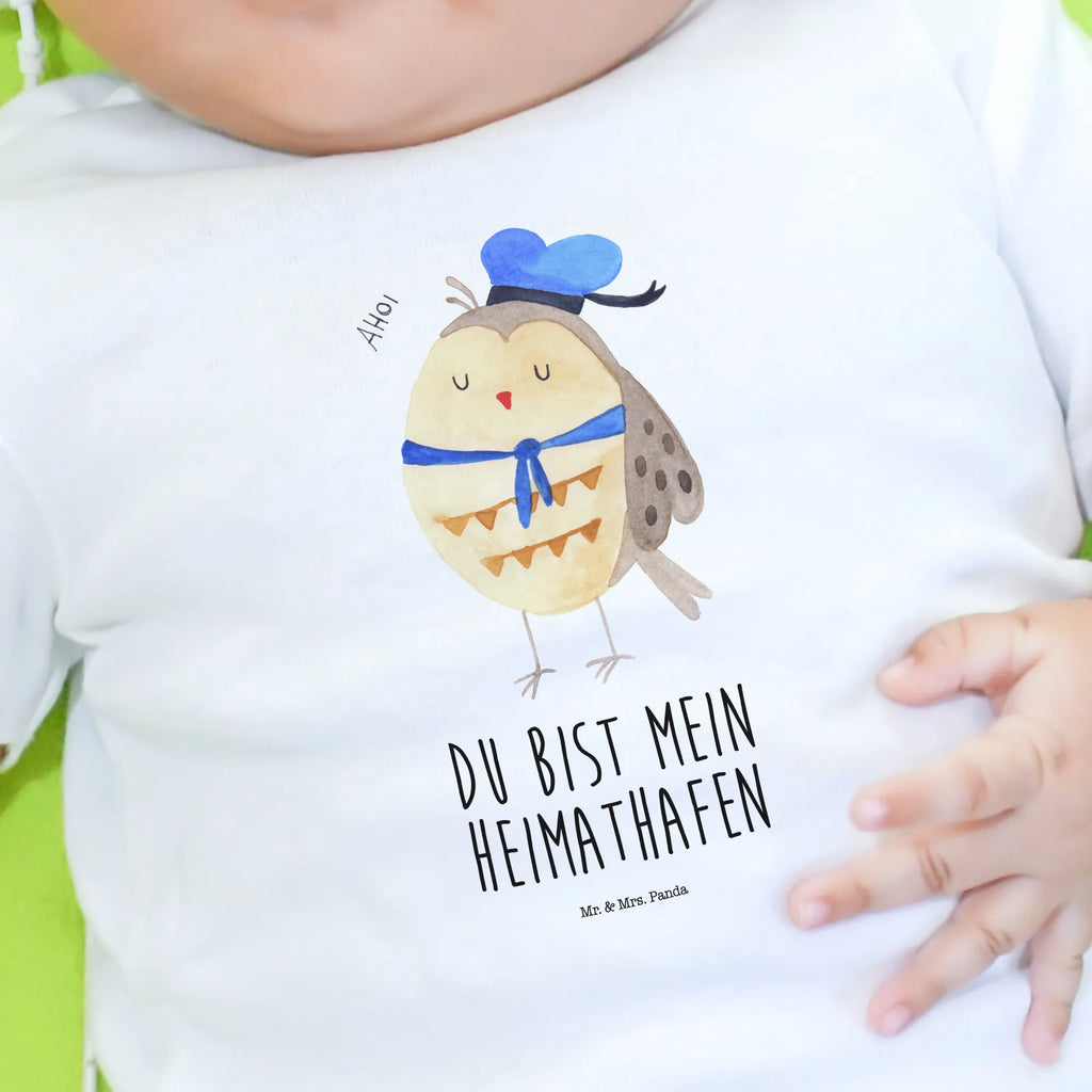 Organic Baby Shirt Eule Matrose Baby T-Shirt, Jungen Baby T-Shirt, Mädchen Baby T-Shirt, Shirt, Eule, Eule Spruch, Eule Deko, Owl, Wortspiel lustig, Matrose, Freundin, Ehe, Seefahrer, Heimathafen, Hochzeitstag Geschenk