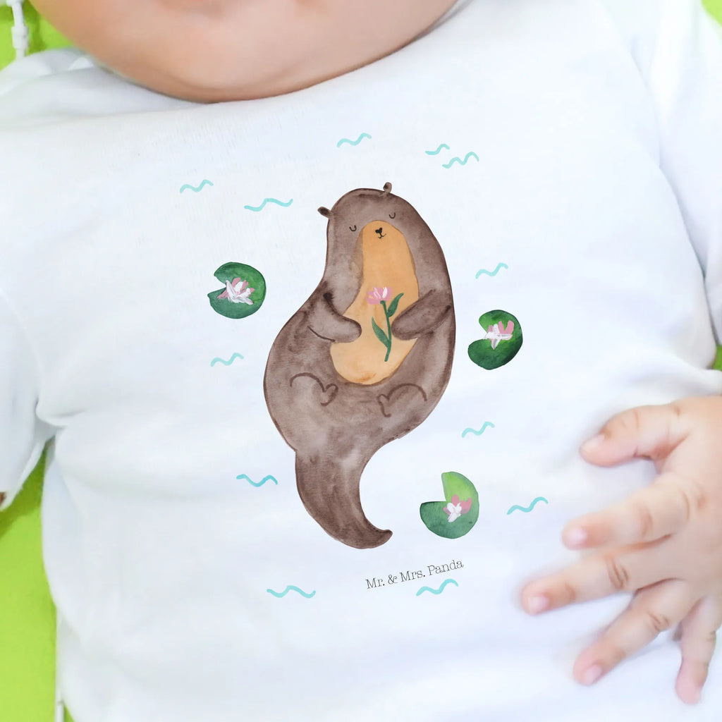 Organic Baby Shirt Otter Seerose Baby T-Shirt, Jungen Baby T-Shirt, Mädchen Baby T-Shirt, Shirt, Otter, Fischotter, Seeotter, Otter Seeotter See Otter