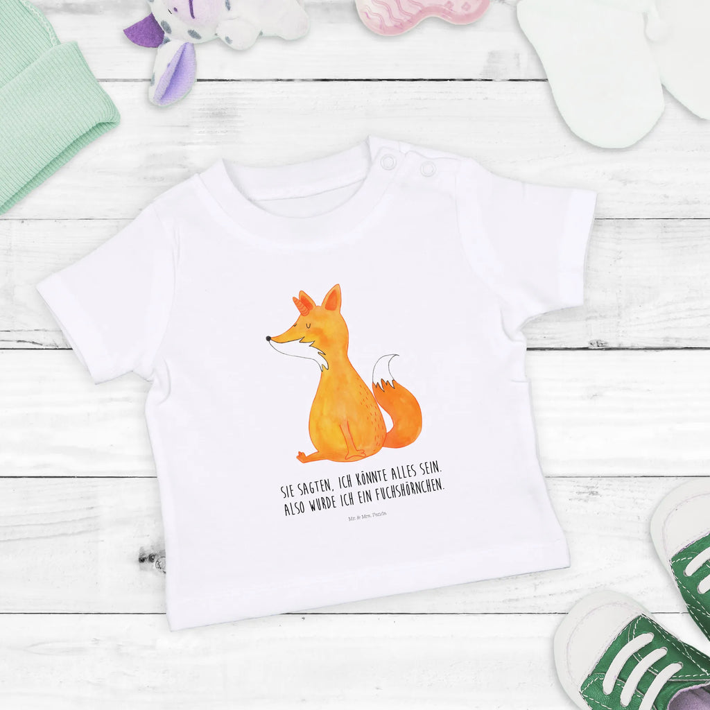 Organic Baby Shirt Einhorn Wunsch Baby T-Shirt, Jungen Baby T-Shirt, Mädchen Baby T-Shirt, Shirt, Einhorn, Einhörner, Einhorn Deko, Pegasus, Unicorn, Fuchs, Unicorns, Fuchshörnchen, Fuchshorn, Foxycorn, Füchse