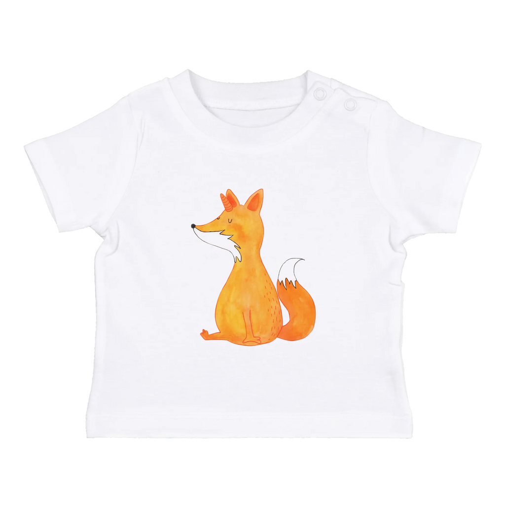 Organic Baby Shirt Einhorn Wunsch Baby T-Shirt, Jungen Baby T-Shirt, Mädchen Baby T-Shirt, Shirt, Einhorn, Einhörner, Einhorn Deko, Pegasus, Unicorn, Fuchs, Unicorns, Fuchshörnchen, Fuchshorn, Foxycorn, Füchse