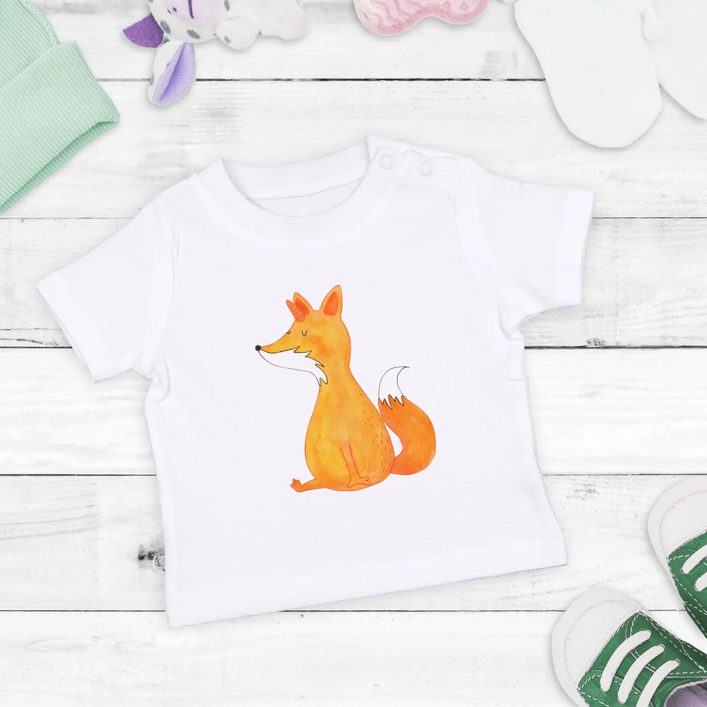 Organic Baby Shirt Einhorn Wunsch Baby T-Shirt, Jungen Baby T-Shirt, Mädchen Baby T-Shirt, Shirt, Einhorn, Einhörner, Einhorn Deko, Pegasus, Unicorn, Fuchs, Unicorns, Fuchshörnchen, Fuchshorn, Foxycorn, Füchse