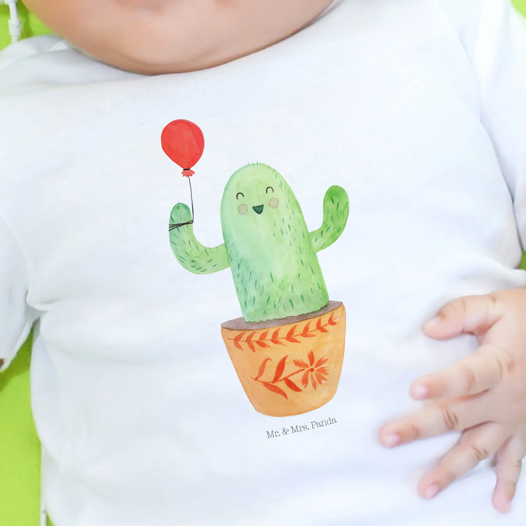 Organic Baby Shirt Kaktus Luftballon Baby T-Shirt, Jungen Baby T-Shirt, Mädchen Baby T-Shirt, Shirt, Kaktus, Kakteen, Luftballon, Neustart, Freude, Büro, Stress, Büroalltag, Freundin, Freund, Ausbildung, Prüfung