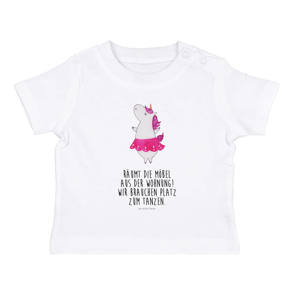 Organic Baby Shirt Einhorn Ballerina Baby T-Shirt, Jungen Baby T-Shirt, Mädchen Baby T-Shirt, Shirt, Einhorn, Einhörner, Einhorn Deko, Pegasus, Unicorn, Tanzen, Ballerina, Party, Wohnung, Spaß, Feiern, Geburtstag, Tänzerin, Lebenslust, Lebensfreude