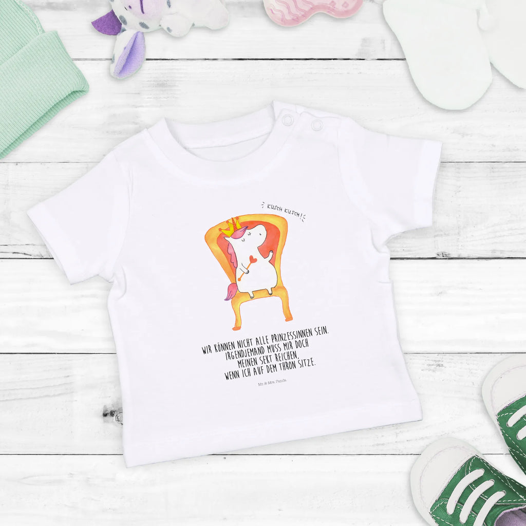 Organic Baby Shirt Einhorn König Baby T-Shirt, Jungen Baby T-Shirt, Mädchen Baby T-Shirt, Shirt, Einhorn, Einhörner, Einhorn Deko, Unicorn, König, Präsident, Bundeskanzler, Herrscher, Kaiser, Prinzessin, Krone