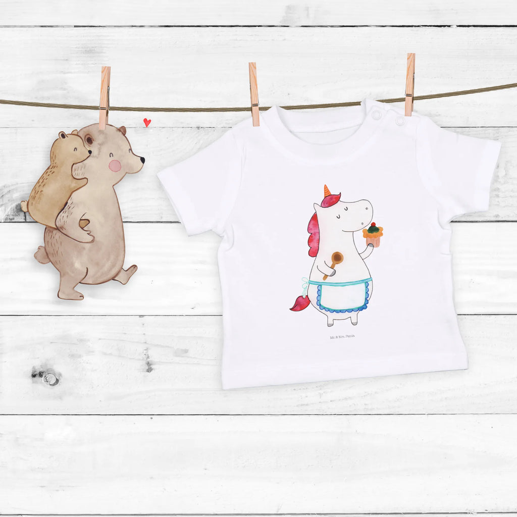 Organic Baby Shirt Einhorn Küche Baby T-Shirt, Jungen Baby T-Shirt, Mädchen Baby T-Shirt, Shirt, Einhorn, Einhörner, Einhorn Deko, Pegasus, Unicorn, backen, Muffin, Motivation, Träumer, träumen, Bäckerin, Hobbykoch, Koch, Torte, Kuchen