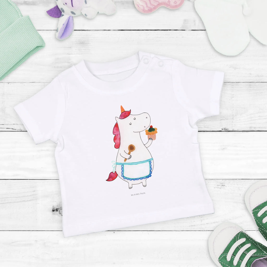 Organic Baby Shirt Einhorn Küche Baby T-Shirt, Jungen Baby T-Shirt, Mädchen Baby T-Shirt, Shirt, Einhorn, Einhörner, Einhorn Deko, Pegasus, Unicorn, backen, Muffin, Motivation, Träumer, träumen, Bäckerin, Hobbykoch, Koch, Torte, Kuchen