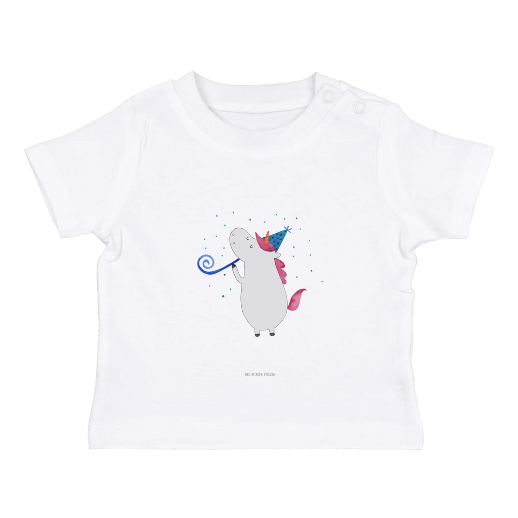 Organic Baby Shirt Einhorn Party Baby T-Shirt, Jungen Baby T-Shirt, Mädchen Baby T-Shirt, Shirt, Einhorn, Einhörner, Einhorn Deko, Pegasus, Unicorn, Glitzer, Konfetti, Party, Geburtstag, Feier, Fest, Alkohol, Disco, Club