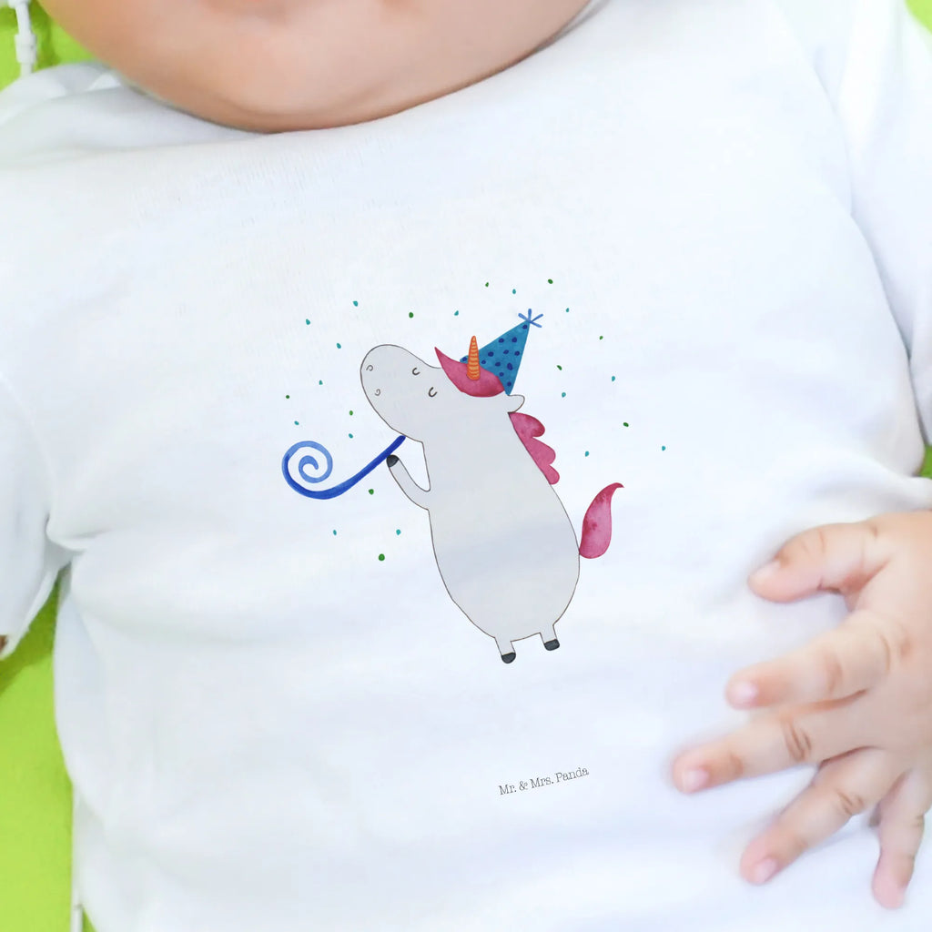 Organic Baby Shirt Einhorn Party Baby T-Shirt, Jungen Baby T-Shirt, Mädchen Baby T-Shirt, Shirt, Einhorn, Einhörner, Einhorn Deko, Pegasus, Unicorn, Glitzer, Konfetti, Party, Geburtstag, Feier, Fest, Alkohol, Disco, Club