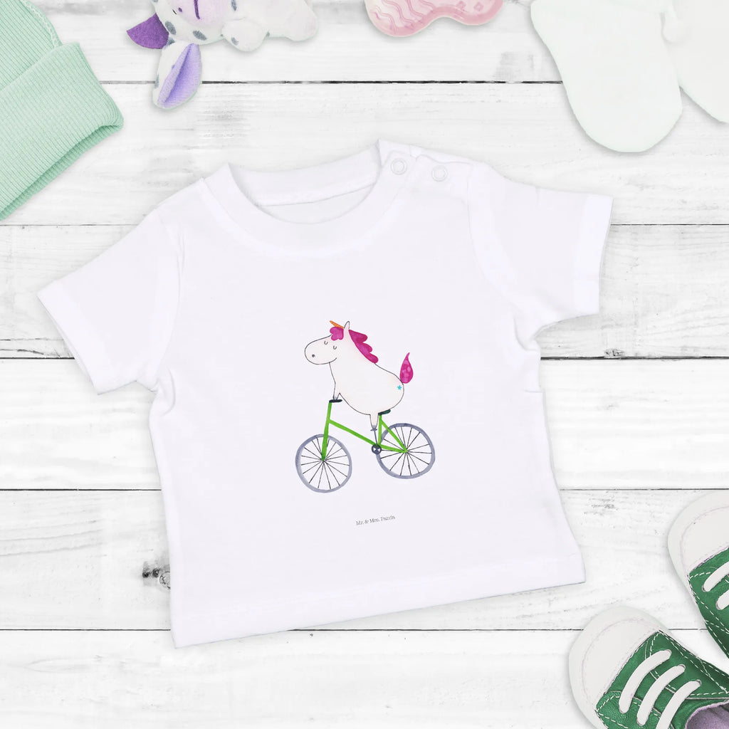 Organic Baby Shirt Einhorn Radfahrer Baby T-Shirt, Jungen Baby T-Shirt, Mädchen Baby T-Shirt, Shirt, Einhorn, Einhörner, Einhorn Deko, Pegasus, Unicorn, Radfahren, Radfahrer, Rad, Bike, Feenstaub, Konfetti, Luxusproblem, Kummer, Liebeskummer