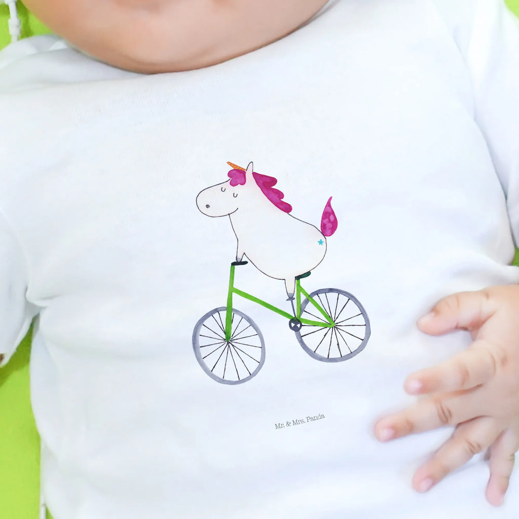 Organic Baby Shirt Einhorn Radfahrer Baby T-Shirt, Jungen Baby T-Shirt, Mädchen Baby T-Shirt, Shirt, Einhorn, Einhörner, Einhorn Deko, Pegasus, Unicorn, Radfahren, Radfahrer, Rad, Bike, Feenstaub, Konfetti, Luxusproblem, Kummer, Liebeskummer