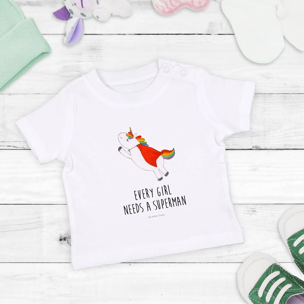 Organic Baby Shirt Einhorn Super Baby T-Shirt, Jungen Baby T-Shirt, Mädchen Baby T-Shirt, Shirt, Einhorn, Einhörner, Einhorn Deko, Pegasus, Unicorn, Traummann, Superheld, Held, Freundin, Geschenk, Girl, Mädchen