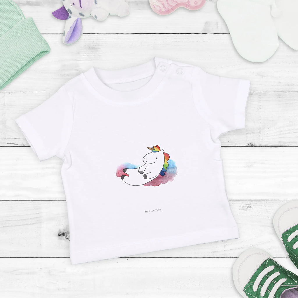 Organic Baby Shirt Einhorn Wolke 7 Baby T-Shirt, Jungen Baby T-Shirt, Mädchen Baby T-Shirt, Shirt, Einhorn, Einhörner, Einhorn Deko, Pegasus, Unicorn, verliebt, Menschen, witzig, lustig, Geschenk, Glaube, Realität, Lächeln