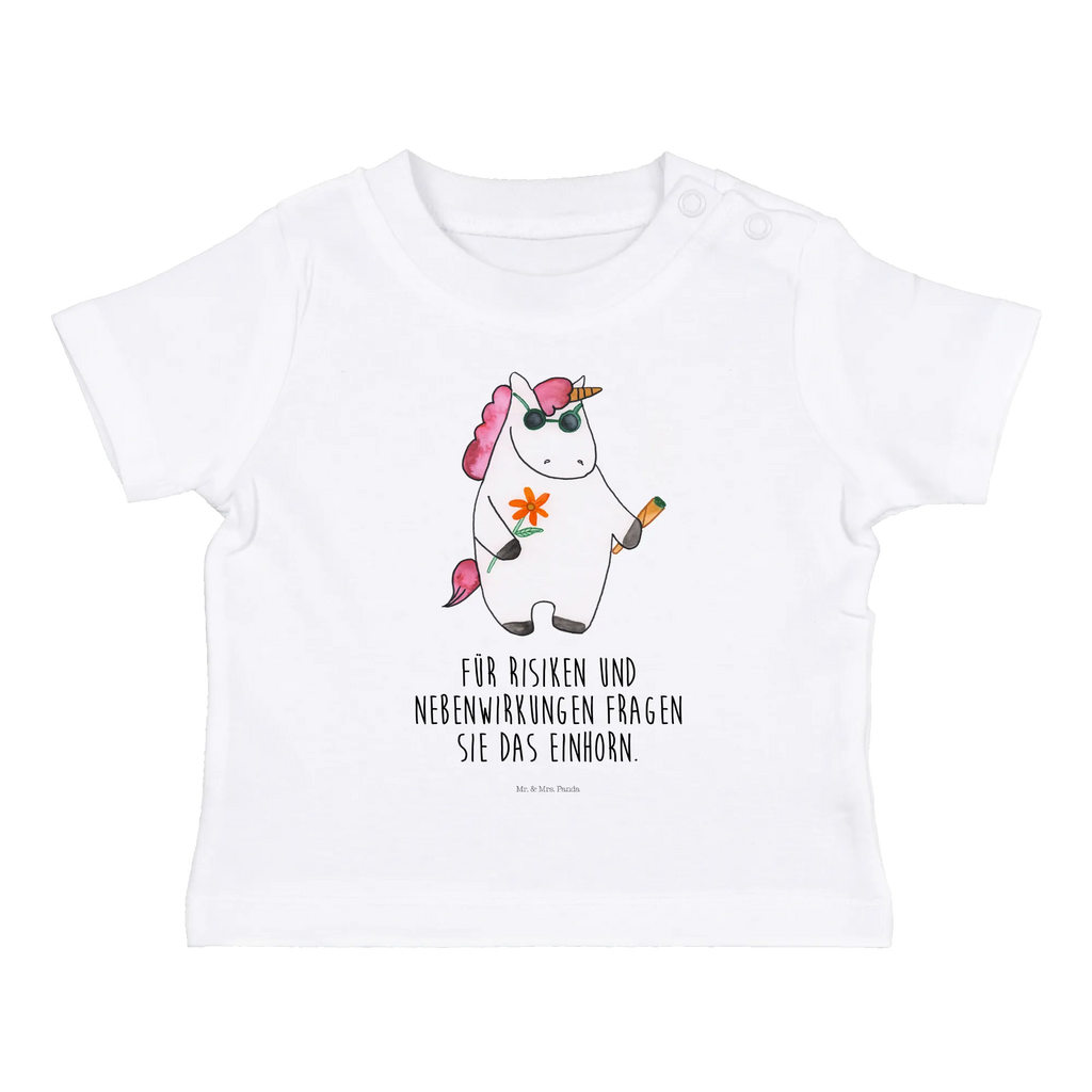 Organic Baby Shirt Einhorn Woodstock Baby T-Shirt, Jungen Baby T-Shirt, Mädchen Baby T-Shirt, Shirt, Einhorn, Einhörner, Einhorn Deko, Pegasus, Unicorn, Kiffen, Joint, Zigarette, Alkohol, Party, Spaß. lustig, witzig, Woodstock