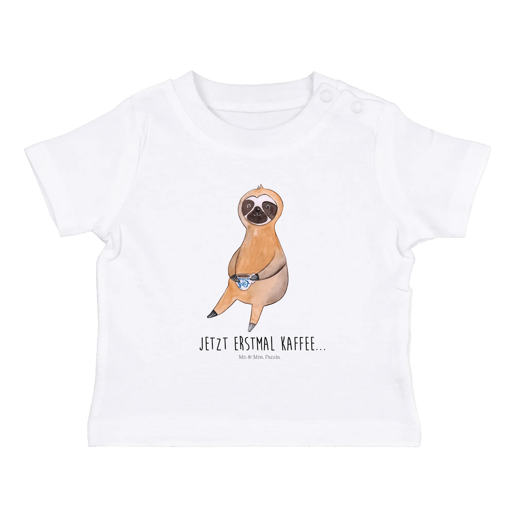 Organic Baby Shirt Faultier Kaffee Baby T-Shirt, Jungen Baby T-Shirt, Mädchen Baby T-Shirt, Shirt, Faultier, Faultier Geschenk, Faultier Deko, Faultiere, faul, Lieblingstier, Kaffee, erster Kaffee, Morgenmuffel, Frühaufsteher, Kaffeetasse, Genießer, Coffee, Kaffeegetränk