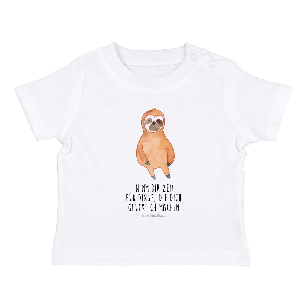 Organic Baby Shirt Faultier Zufrieden Baby T-Shirt, Jungen Baby T-Shirt, Mädchen Baby T-Shirt, Shirt, Faultier, Faultier Geschenk, Faultier Deko, Faultiere, faul, Lieblingstier, Pause, relaxen, Glück, glücklich, zufrieden, happy, Zufriedenheit, Gelassenheit, Ruhe, Frieden