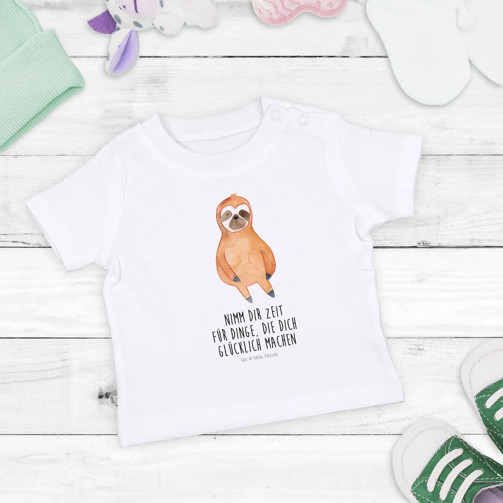 Organic Baby Shirt Faultier Zufrieden Baby T-Shirt, Jungen Baby T-Shirt, Mädchen Baby T-Shirt, Shirt, Faultier, Faultier Geschenk, Faultier Deko, Faultiere, faul, Lieblingstier, Pause, relaxen, Glück, glücklich, zufrieden, happy, Zufriedenheit, Gelassenheit, Ruhe, Frieden