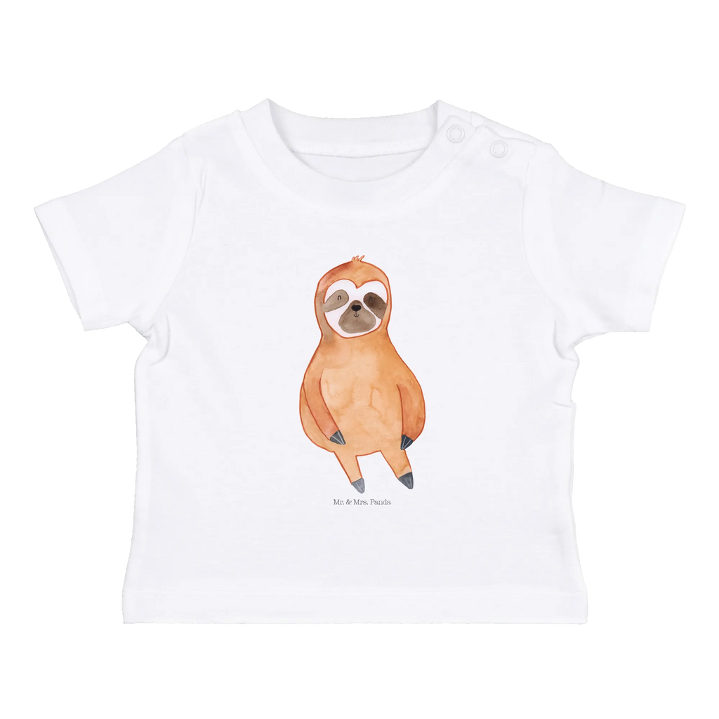 Organic Baby Shirt Faultier Zufrieden Baby T-Shirt, Jungen Baby T-Shirt, Mädchen Baby T-Shirt, Shirt, Faultier, Faultier Geschenk, Faultier Deko, Faultiere, faul, Lieblingstier, Pause, relaxen, Glück, glücklich, zufrieden, happy, Zufriedenheit, Gelassenheit, Ruhe, Frieden