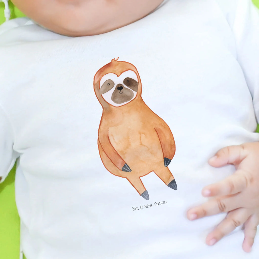 Organic Baby Shirt Faultier Zufrieden Baby T-Shirt, Jungen Baby T-Shirt, Mädchen Baby T-Shirt, Shirt, Faultier, Faultier Geschenk, Faultier Deko, Faultiere, faul, Lieblingstier, Pause, relaxen, Glück, glücklich, zufrieden, happy, Zufriedenheit, Gelassenheit, Ruhe, Frieden