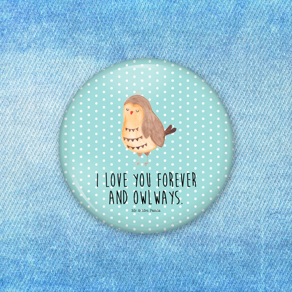 Button Eule Zufrieden 50mm Button, Button, Pin, Anstecknadel, Eule, Eule Spruch, Eule deko, Owl, Liebe Spruch, Romantisch, Wortspiel lustig, Spruch schön, Geschenk Hochzeitstag