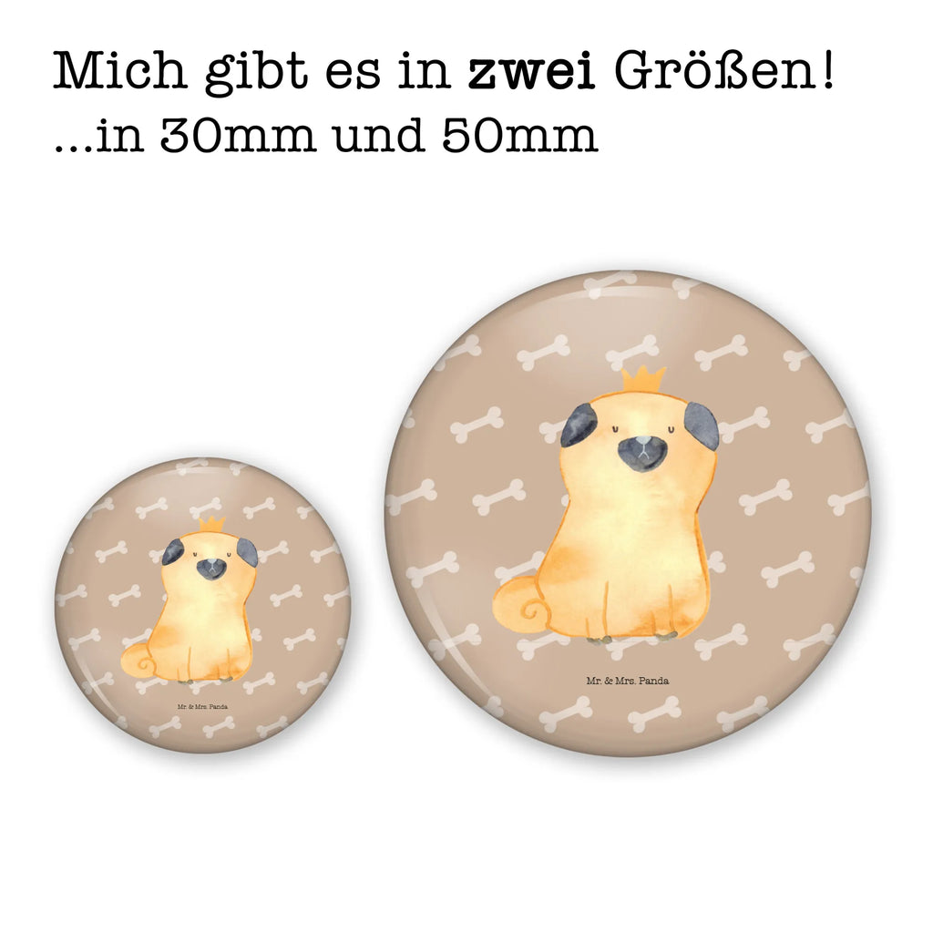 Button Mops Krone 50mm Button, Button, Pin, Anstecknadel, Hund, Hundemotiv, Haustier, Hunderasse, Tierliebhaber, Hundebesitzer, Sprüche, Mops, allergisch, kinderlos, Hausregel, Hundebesitzer. Spruch, lustig