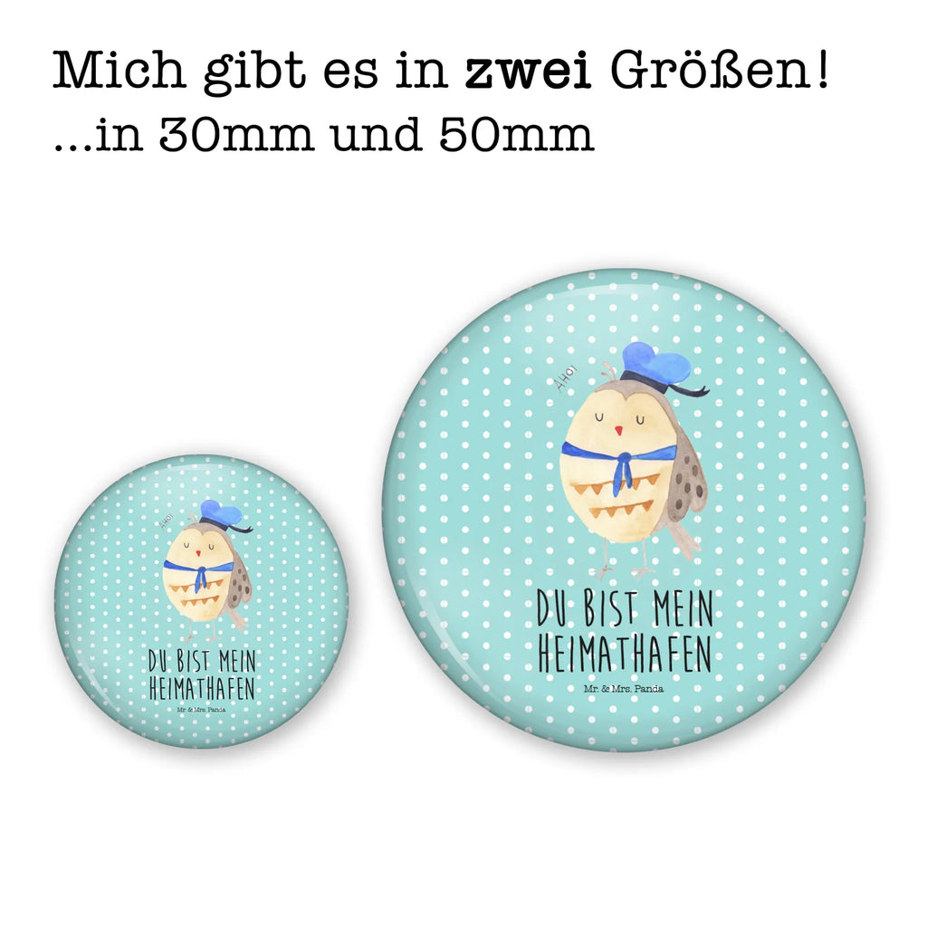 Button Eule Matrosen 50mm Button, Button, Pin, Anstecknadel, Eule, Eule Spruch, Eule Deko, Owl, Wortspiel lustig, Matrose, Freundin, Ehe, Seefahrer, Heimathafen, Hochzeitstag Geschenk