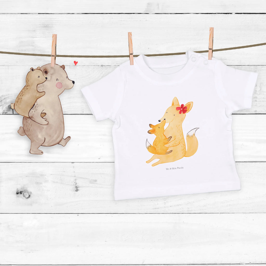 Organic Baby Shirt Fuchs Mama Baby T-Shirt, Jungen Baby T-Shirt, Mädchen Baby T-Shirt, Shirt, Familie, Vatertag, Muttertag, Bruder, Schwester, Mama, Papa, Oma, Opa, Mutter, Tochter, Lieblingstochter, Beste Tochter, Geschenk