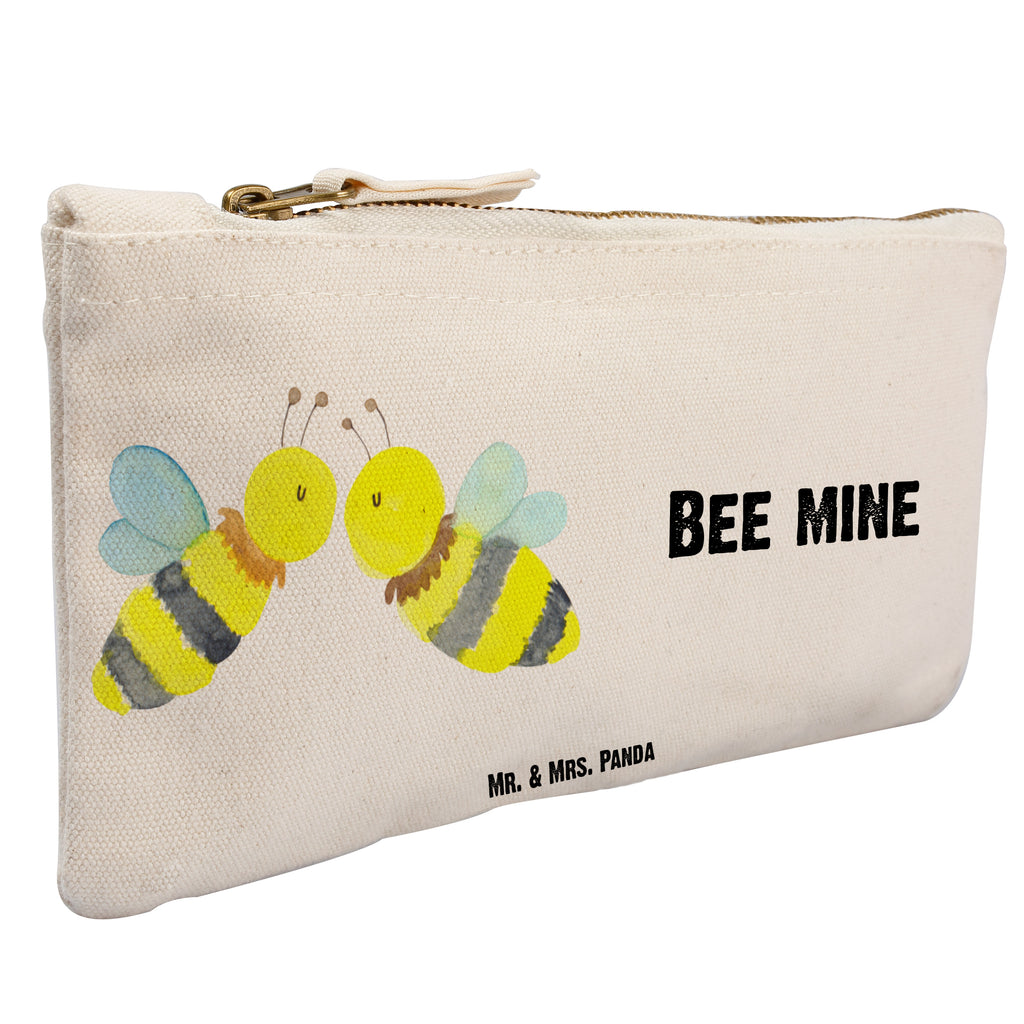 Schminktasche Biene Liebe Schminktasche, Kosmetiktasche, Kosmetikbeutel, Stiftemäppchen, Etui, Federmappe, Makeup, XXL, Schminketui, Kosmetiketui, Schlamperetui, Biene, Wespe, Hummel