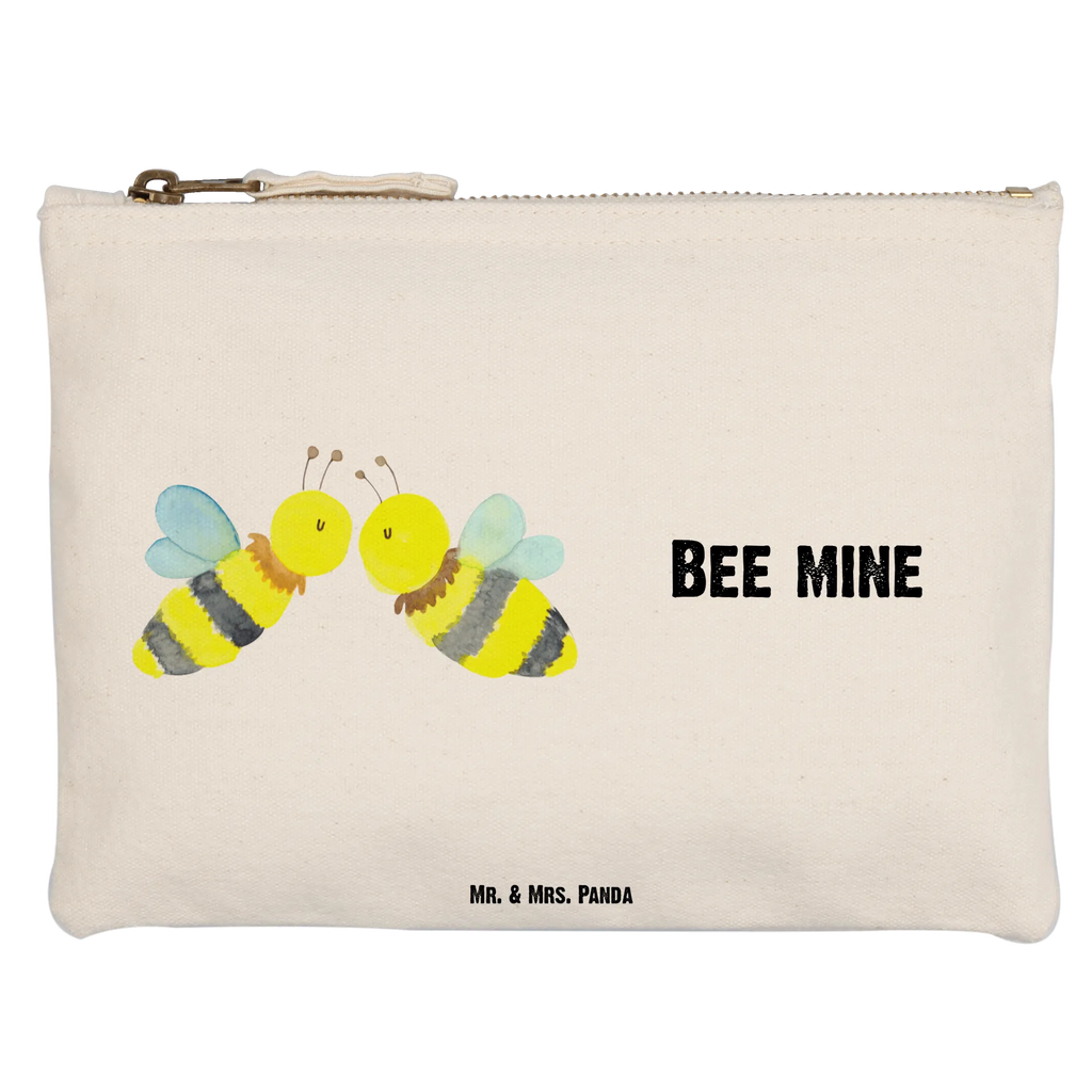 Schminktasche Biene Liebe Schminktasche, Kosmetiktasche, Kosmetikbeutel, Stiftemäppchen, Etui, Federmappe, Makeup, XXL, Schminketui, Kosmetiketui, Schlamperetui, Biene, Wespe, Hummel