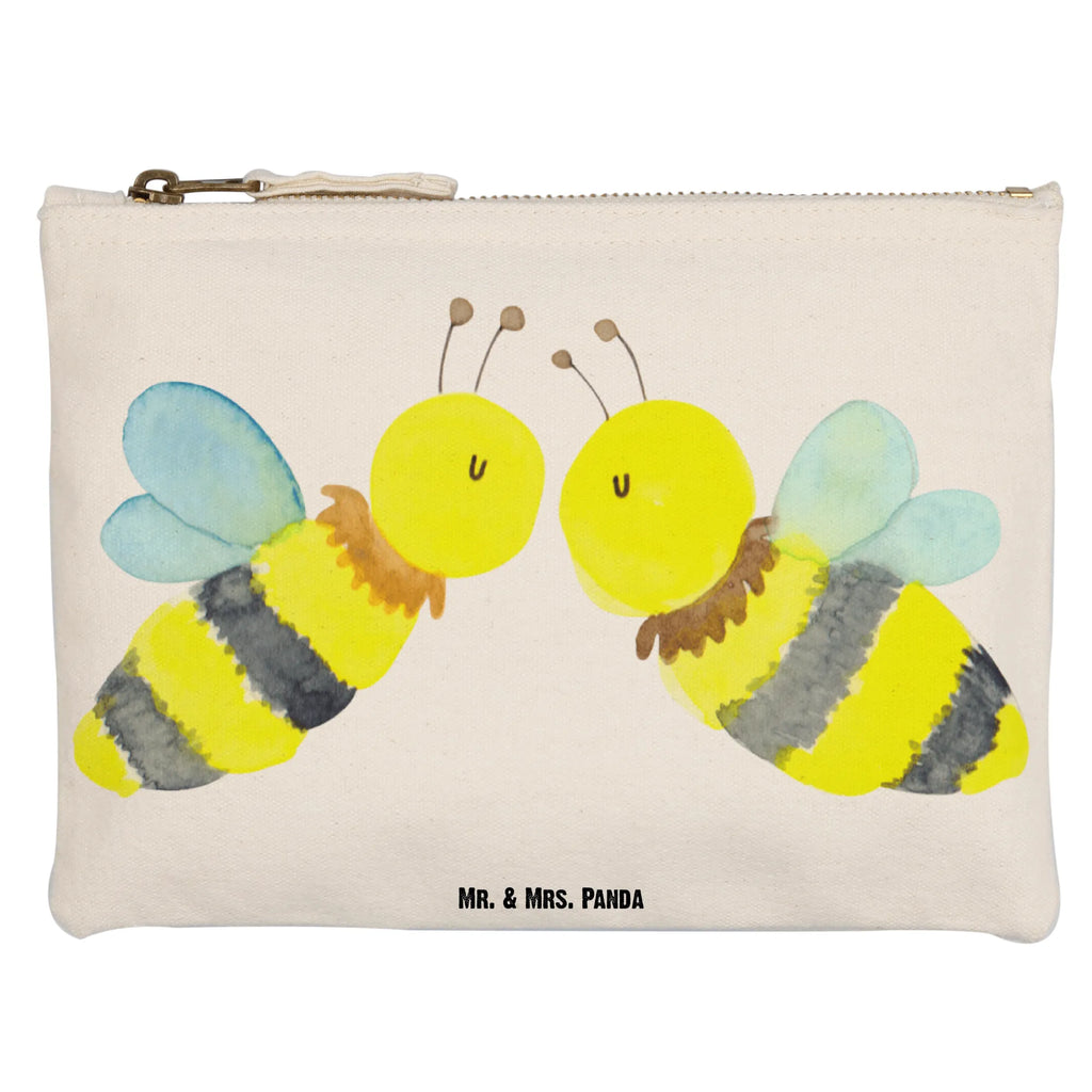 Schminktasche Biene Liebe Schminktasche, Kosmetiktasche, Kosmetikbeutel, Stiftemäppchen, Etui, Federmappe, Makeup, XXL, Schminketui, Kosmetiketui, Schlamperetui, Biene, Wespe, Hummel