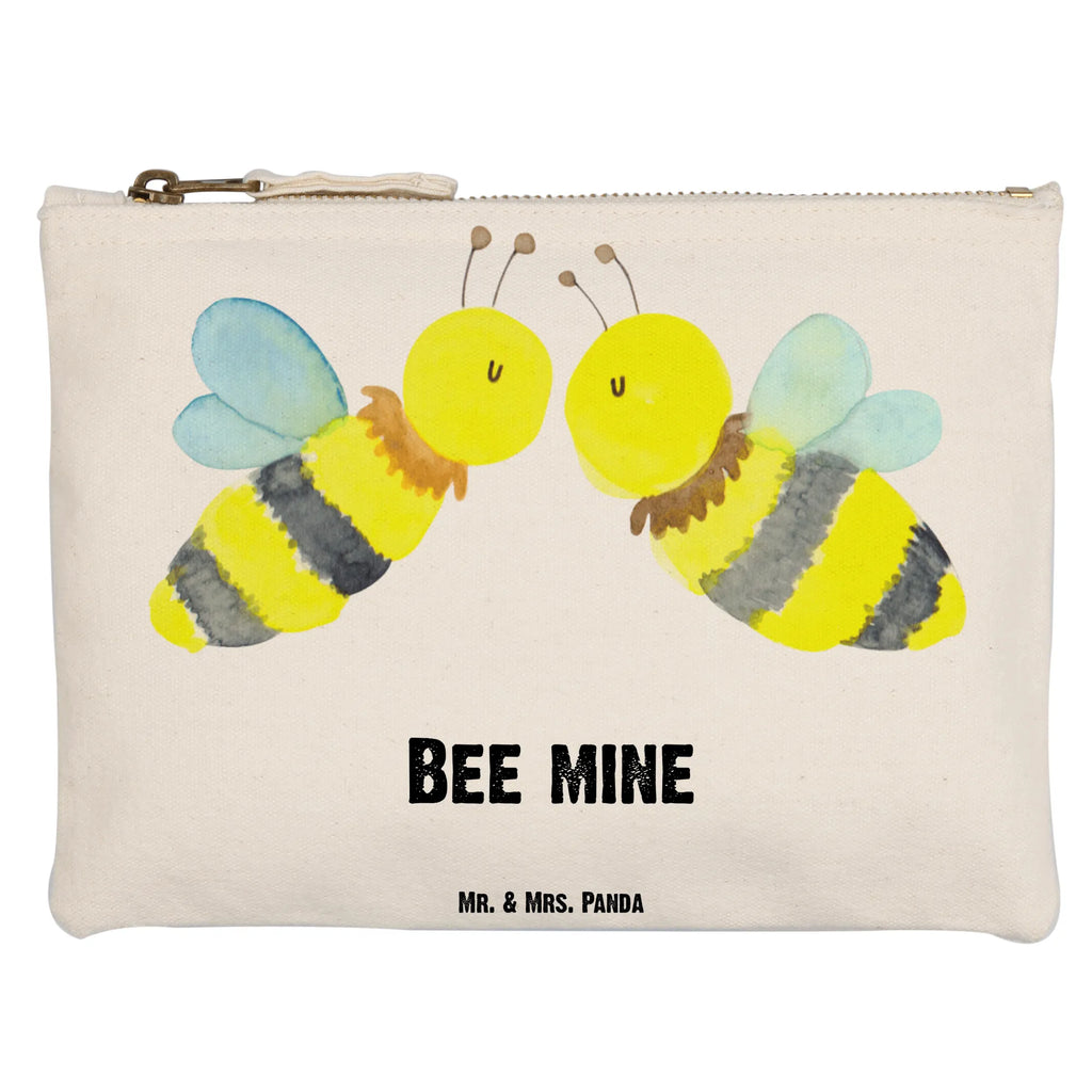 Schminktasche Biene Liebe Schminktasche, Kosmetiktasche, Kosmetikbeutel, Stiftemäppchen, Etui, Federmappe, Makeup, XXL, Schminketui, Kosmetiketui, Schlamperetui, Biene, Wespe, Hummel