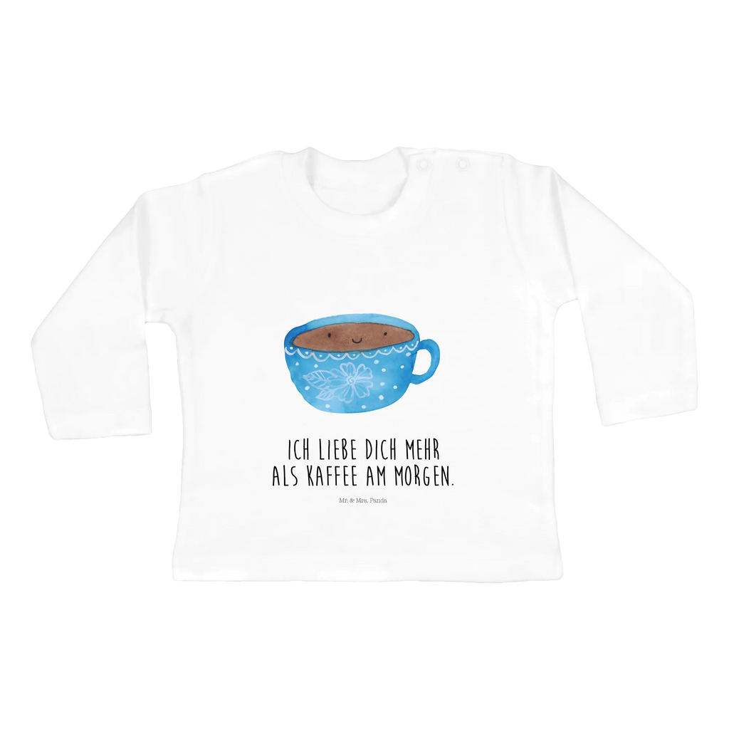 Baby Longsleeve Kaffee Tasse Mädchen, Jungen, Baby, Langarm, Bio, Kleidung, Tiermotive, Gute Laune, lustige Sprüche, Tiere, Kaffee, Tasse, Liebe, Geschmack, Genuss, Glücklich