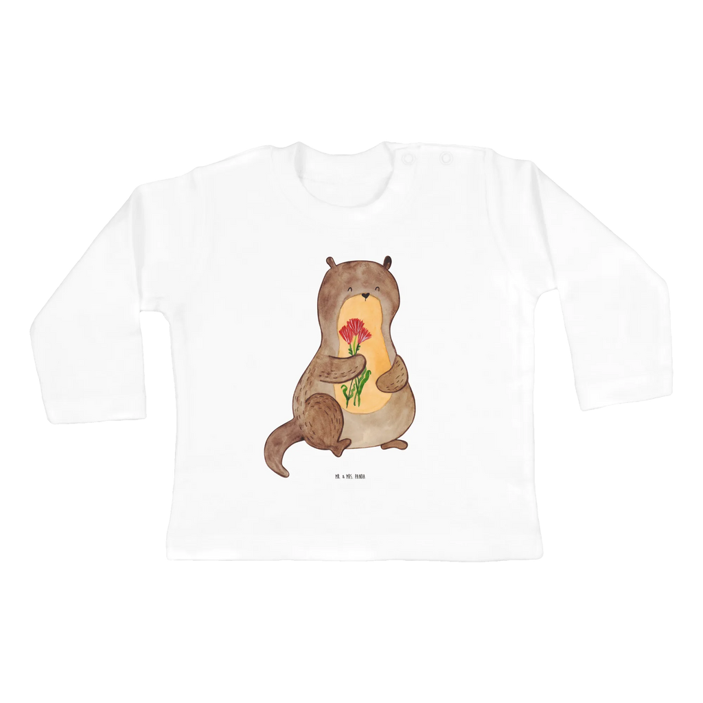 Baby Longsleeve Otter Blumenstrauß Mädchen, Jungen, Baby, Langarm, Bio, Kleidung, Otter, Fischotter, Seeotter, Otter Seeotter See Otter