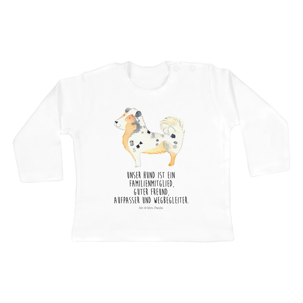 Baby Longsleeve Australien Shepherd Mädchen, Jungen, Baby, Langarm, Bio, Kleidung, Hund, Hundemotiv, Haustier, Hunderasse, Tierliebhaber, Hundebesitzer, Sprüche, Australien Shepherd, Shepherd, Hundeliebe, Familienhund, Spruch