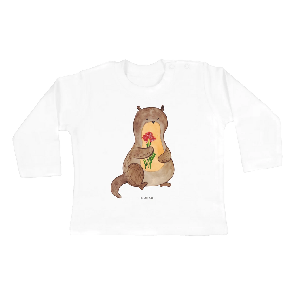 Baby Longsleeve Otter Blumenstrauß Mädchen, Jungen, Baby, Langarm, Bio, Kleidung, Otter, Fischotter, Seeotter, Otter Seeotter See Otter