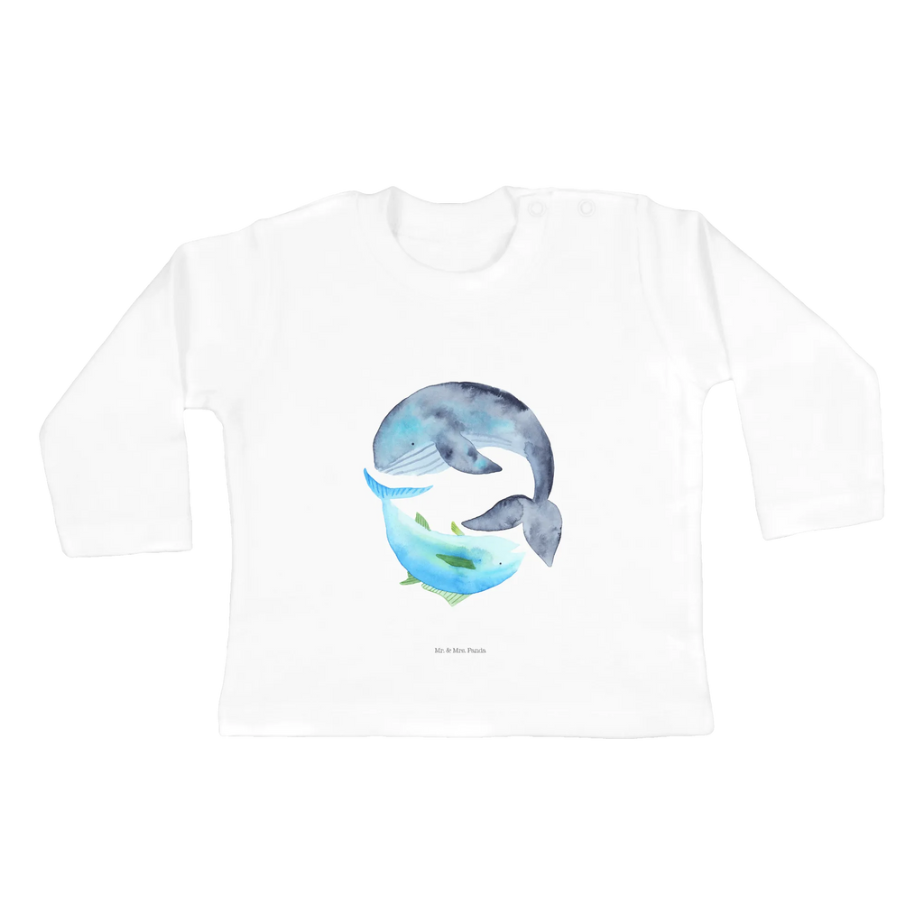 Baby Longsleeve Walfisch & Thunfisch Mädchen, Jungen, Baby, Langarm, Bio, Kleidung, Tiermotive, Gute Laune, lustige Sprüche, Tiere, Wal, Wahl, Tunfisch, Wortwitz lustig, Spruch lustig, Flachwitz, Witz, Spruch des Tages, Flachwitz Geschenk