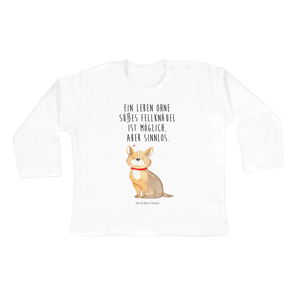 Baby Longsleeve Hundeglück Mädchen, Jungen, Baby, Langarm, Bio, Kleidung, Hund, Hundemotiv, Haustier, Hunderasse, Tierliebhaber, Hundebesitzer, Sprüche, Corgie, Hundeliebe, Spruch, Hundemama, Liebe