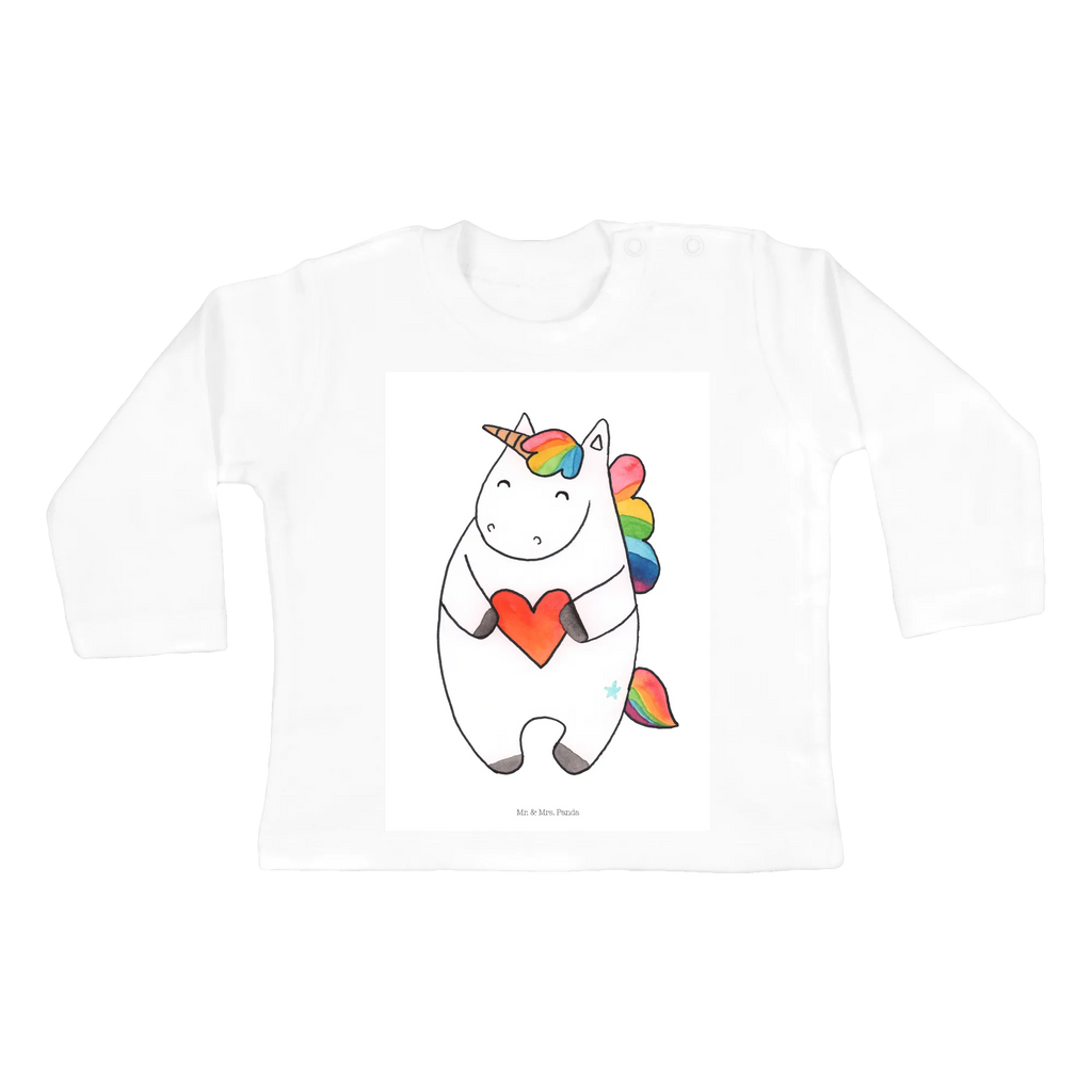 Baby Longsleeve Einhorn Herz Mädchen, Jungen, Baby, Langarm, Bio, Kleidung, Einhorn, Einhörner, Einhorn Deko, Pegasus, Unicorn, Herz, schlimm, böse, witzig, lustig, Freundin, anders, bunt