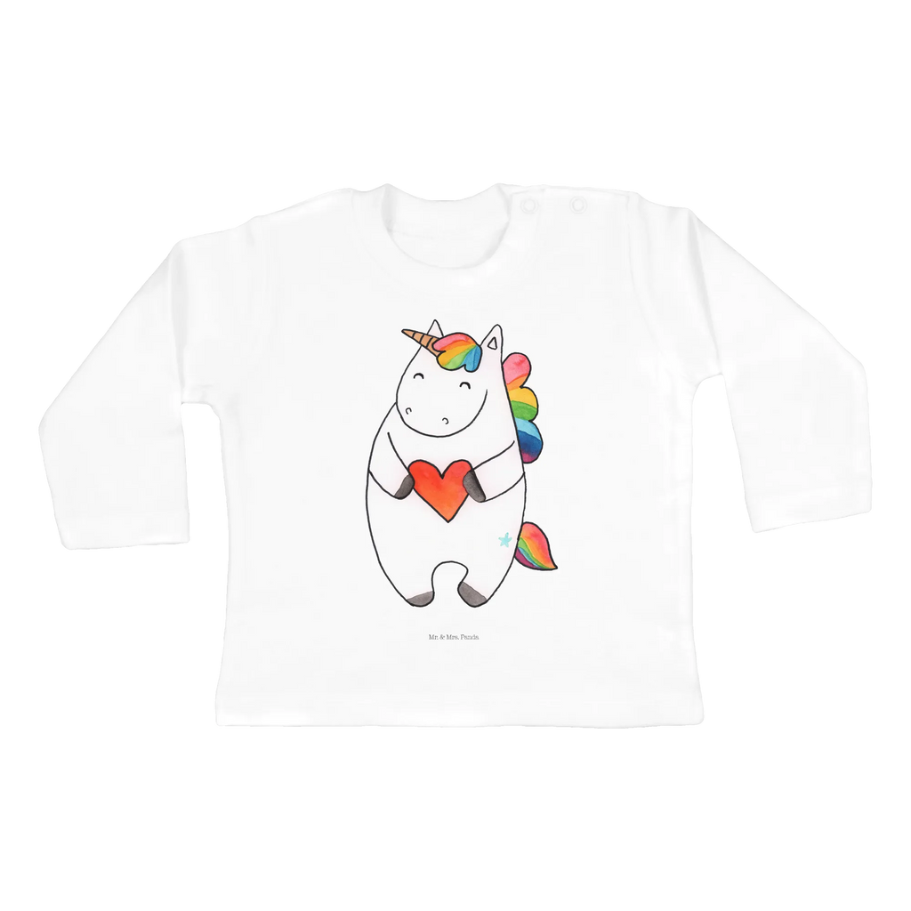 Baby Longsleeve Einhorn Herz Mädchen, Jungen, Baby, Langarm, Bio, Kleidung, Einhorn, Einhörner, Einhorn Deko, Pegasus, Unicorn, Herz, schlimm, böse, witzig, lustig, Freundin, anders, bunt