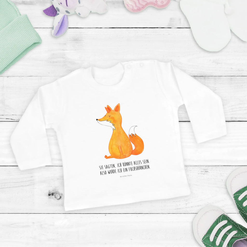 Baby Longsleeve Fuchshörnchen Wunsch Mädchen, Jungen, Baby, Langarm, Bio, Kleidung, Einhorn, Einhörner, Einhorn Deko, Pegasus, Unicorn, Fuchs, Unicorns, Fuchshörnchen, Fuchshorn, Foxycorn, Füchse