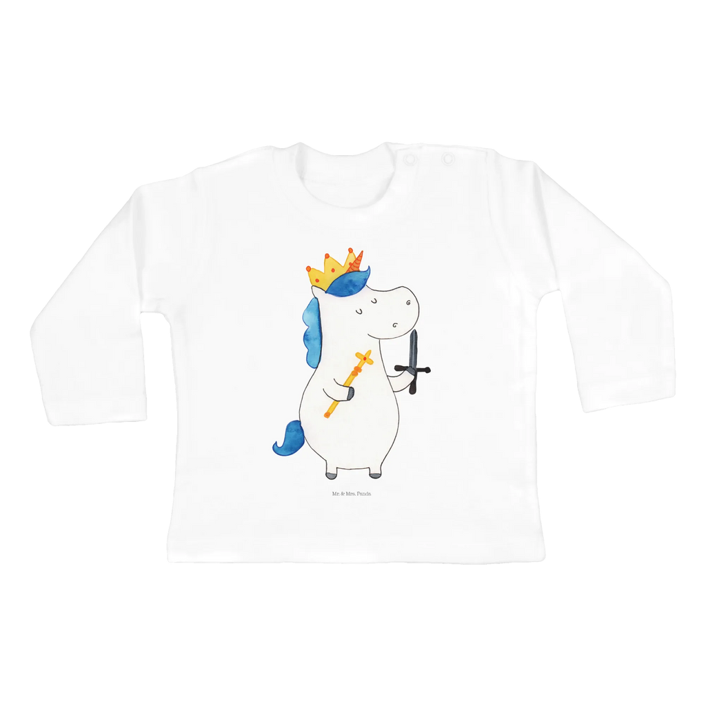 Baby Longsleeve Einhorn König mit Schwert Mädchen, Jungen, Baby, Langarm, Bio, Kleidung, Einhorn, Einhörner, Einhorn Deko, Pegasus, Unicorn, König, Ritter, Mittelalter