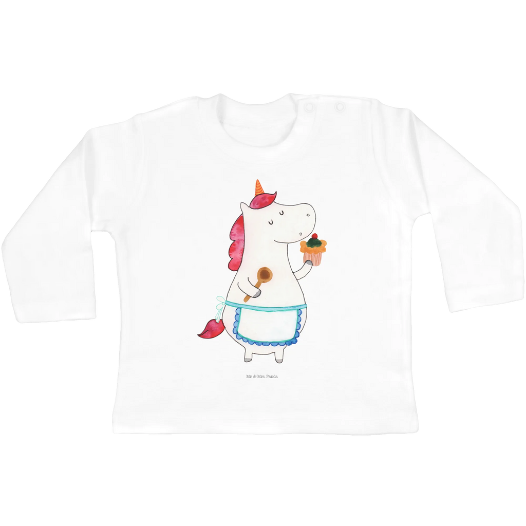 Baby Longsleeve Einhorn Küchenfee Mädchen, Jungen, Baby, Langarm, Bio, Kleidung, Einhorn, Einhörner, Einhorn Deko, Pegasus, Unicorn, backen, Muffin, Motivation, Träumer, träumen, Bäckerin, Hobbykoch, Koch, Torte, Kuchen