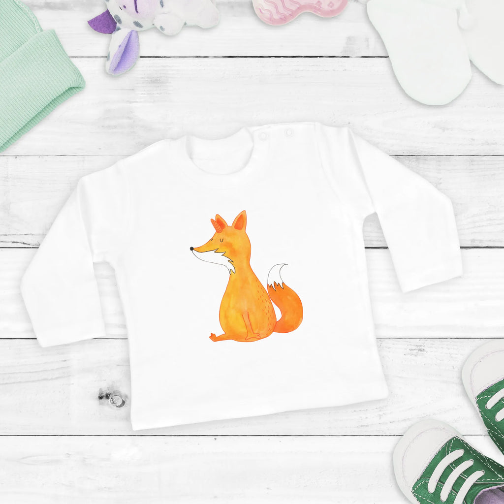 Baby Longsleeve Fuchshörnchen Wunsch Mädchen, Jungen, Baby, Langarm, Bio, Kleidung, Einhorn, Einhörner, Einhorn Deko, Pegasus, Unicorn, Fuchs, Unicorns, Fuchshörnchen, Fuchshorn, Foxycorn, Füchse