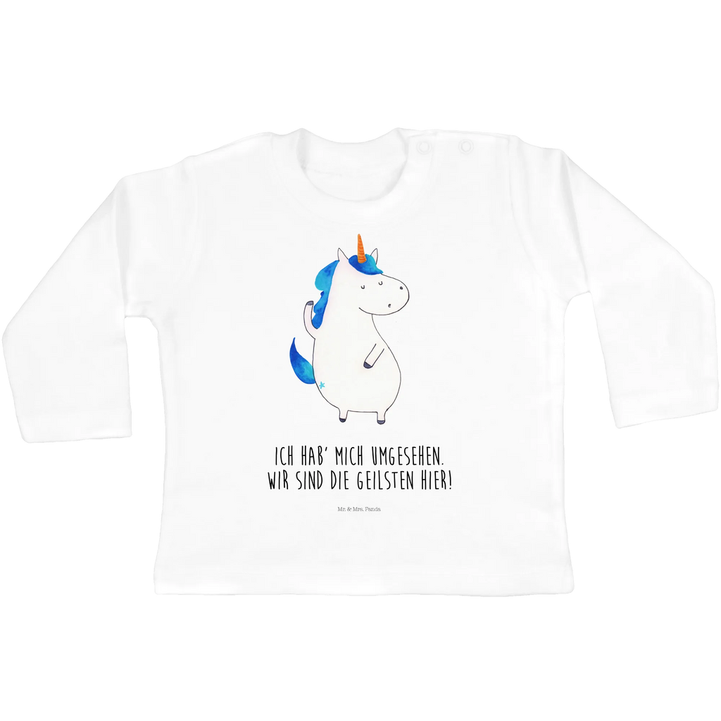 Baby Longsleeve Einhorn Mann Mädchen, Jungen, Baby, Langarm, Bio, Kleidung, Einhorn, Einhörner, Einhorn Deko, Pegasus, Unicorn, cool, Mann, Freundin, Familie, bester Freund, BFF, Party, hübsch, beste